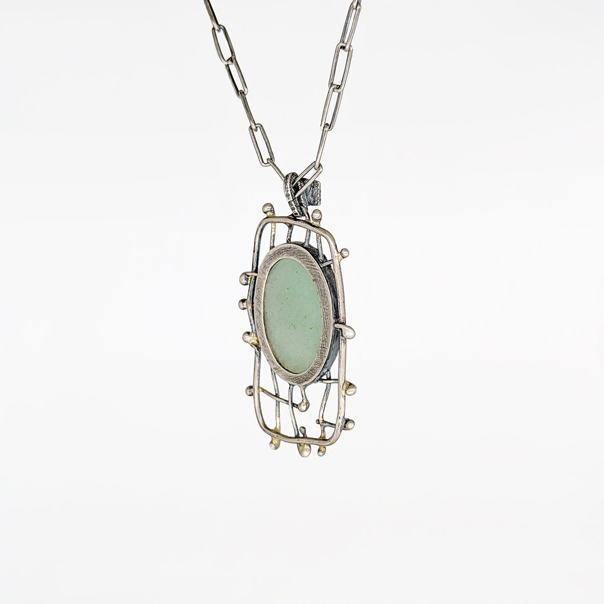 Amazonite Woven Pendant