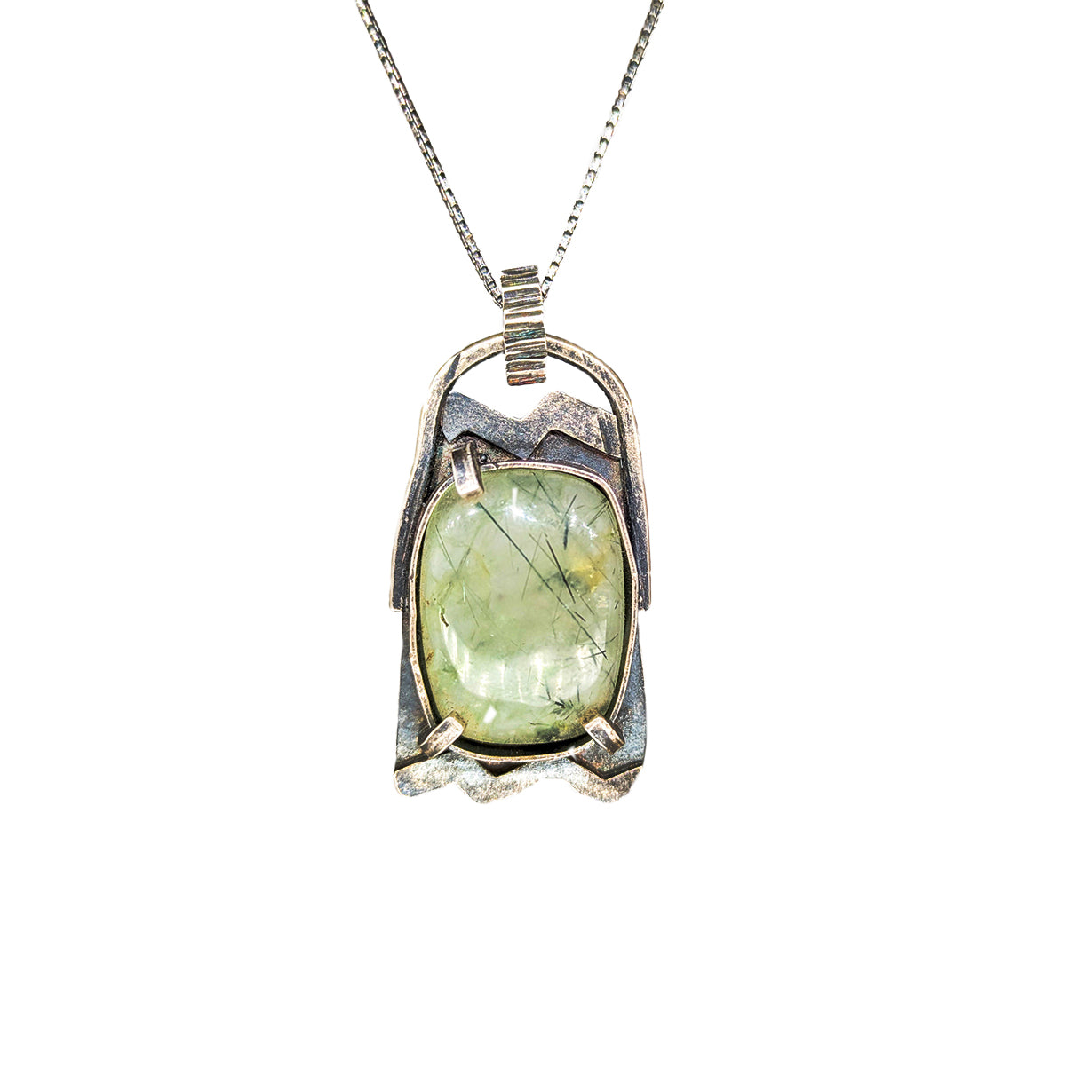 Epidote Zigzag Pendant