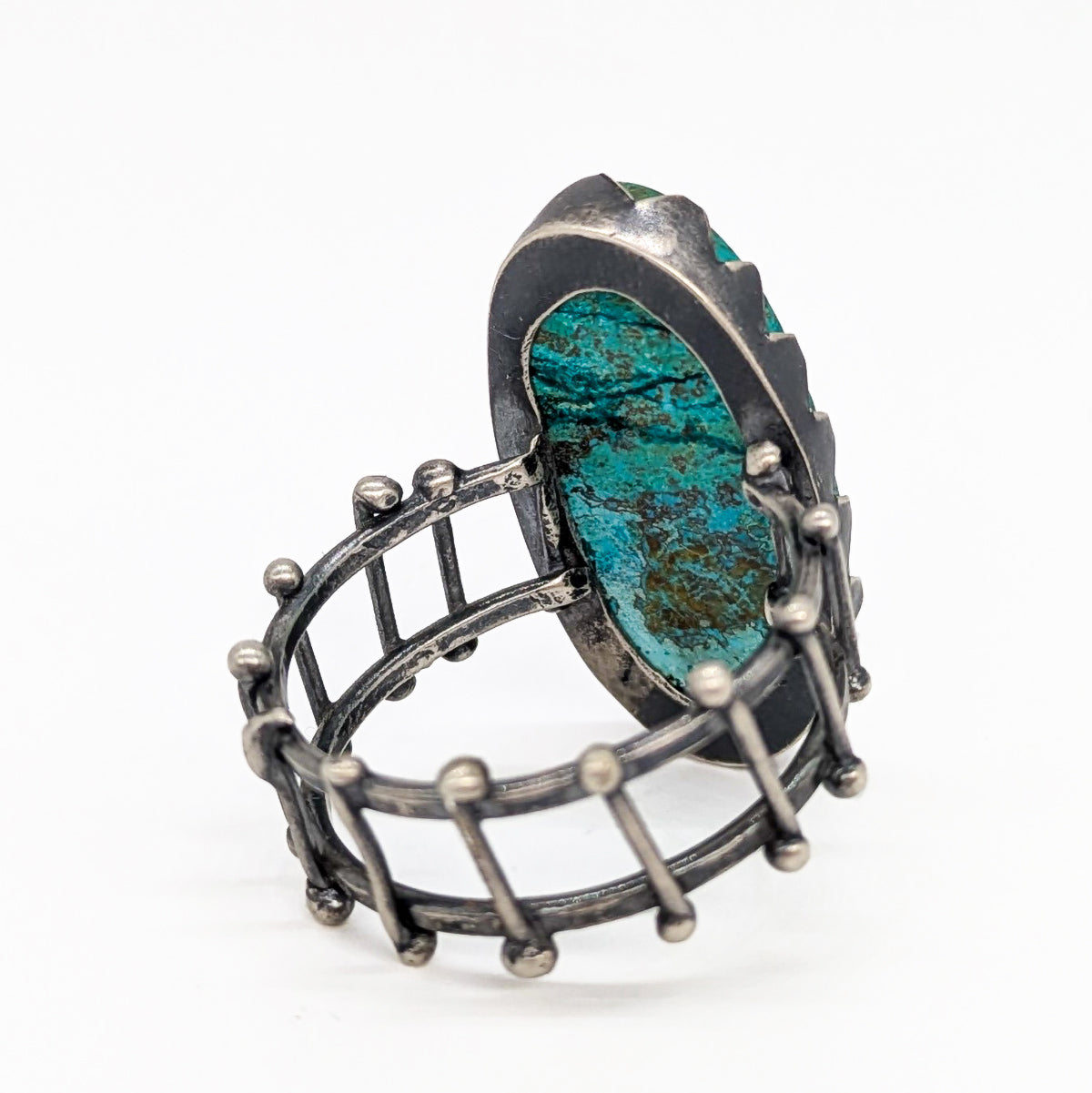 Chrysocolla Woven Band Size 9