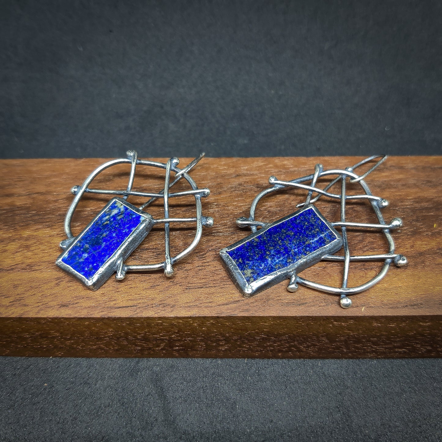 Lapis Woven Earrings