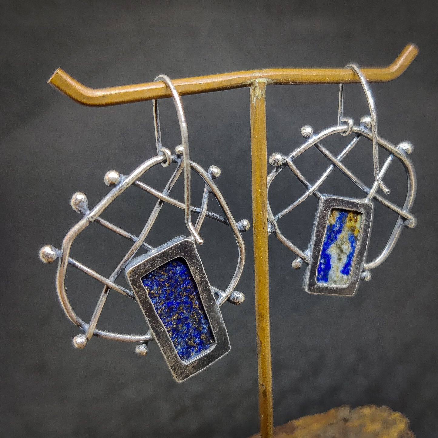 Lapis Woven Earrings