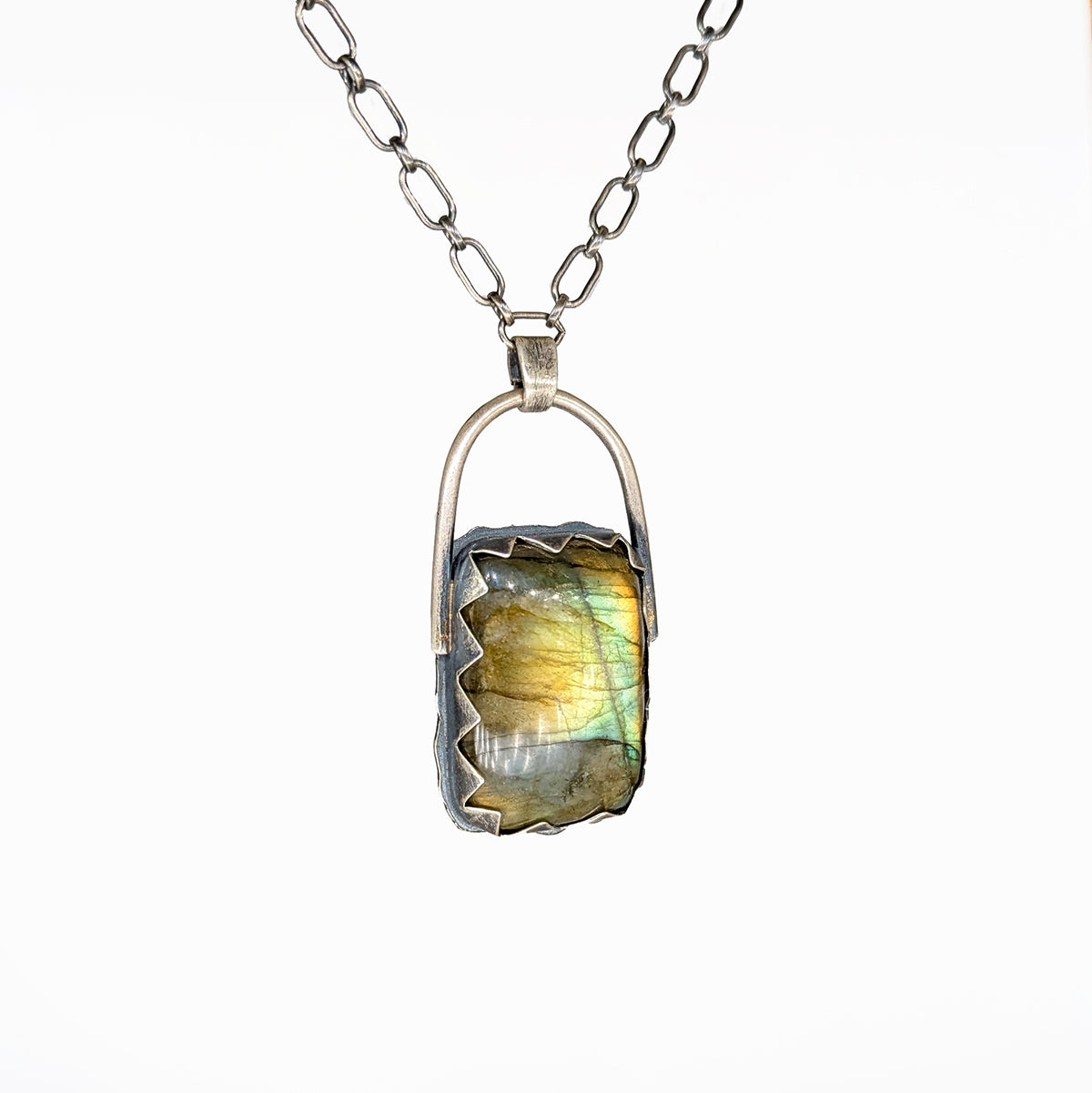 Labradorite Square Pendant