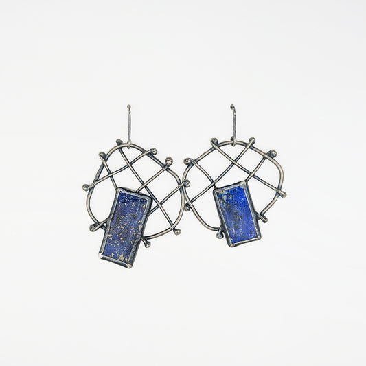 Lapis Woven Earrings